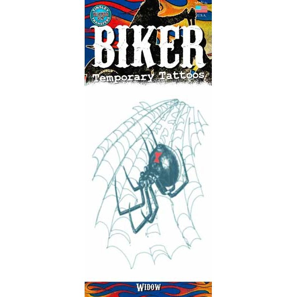 Tinsley Transfers Widow Temporary Biker Tattoos