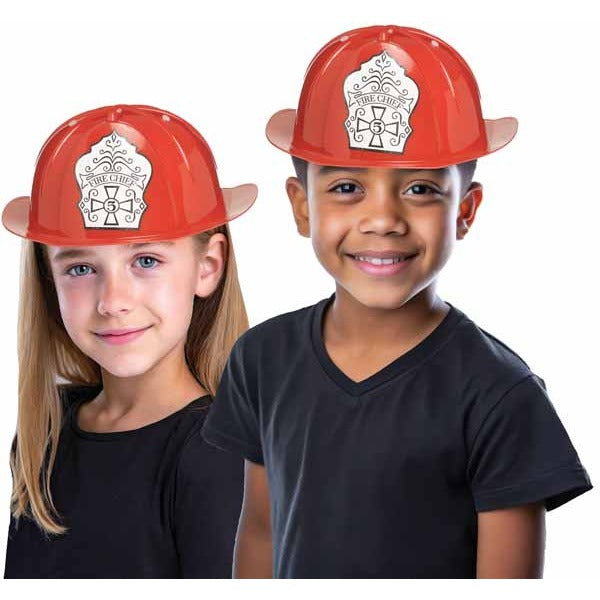 Red Child's Firefighter Costume Hat