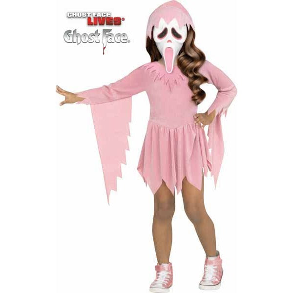 Pastel Pink Ghost Face® Toddler Costume