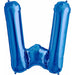 34-Inch Blue Letter W Balloon