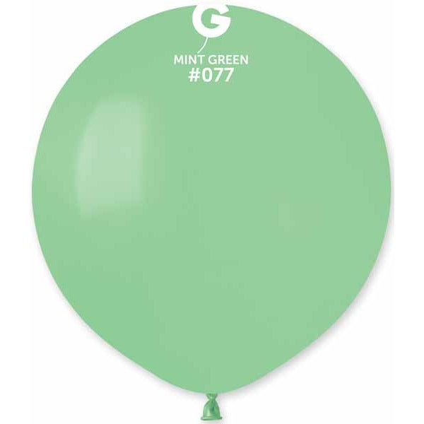 Gemar 19-Inch Mint Green Latex Balloons #077, 25 Pack