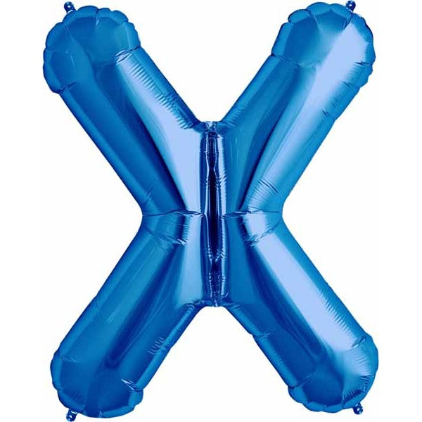 34-Inch Blue Letter X Balloon