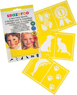 Snazaroo Rainbow Face Paint Stencils, Set of 6