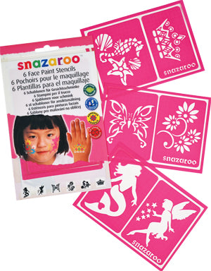 Snazaroo Fantasy Face Paint Stencils, Set of 6