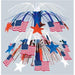 18-Inch Red, White & Blue Star Cascade Centerpiece