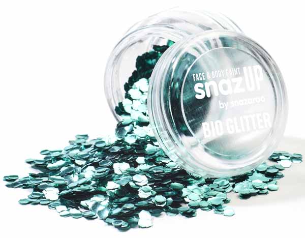 Snazaroo Chunky Turquoise Bio Glitter, 3 g