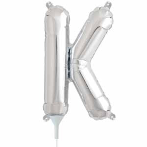 16" Silver Letter K Balloon