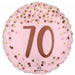 Pretty Pink 70th Birthday Round Foil Balloon, 18 Inch