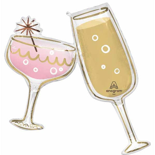 Radiant Toasts Glass 32-Inch Foil Balloon