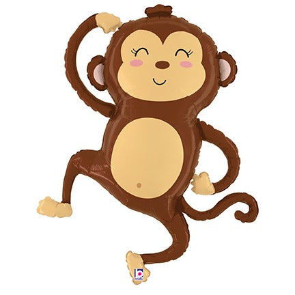 Jungle Monkey 33-Inch Shaped Foil Balloon