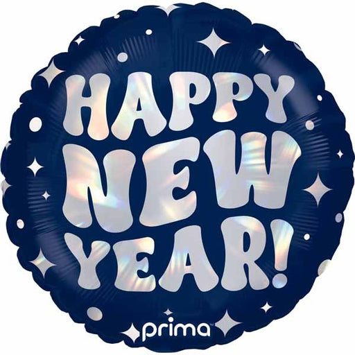 Prima Happy New Year Holographic Foil Balloon, 18 Inch