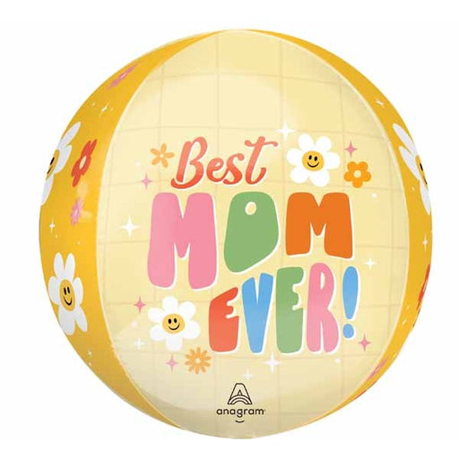 Retro Best Mom Ever! 16" Orbz Foil Balloon