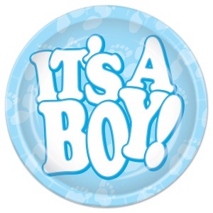 It's a Boy! 9-Inch Plates, 8 Count