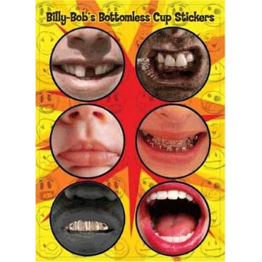 Billy Bob Cup Sticker Jokes