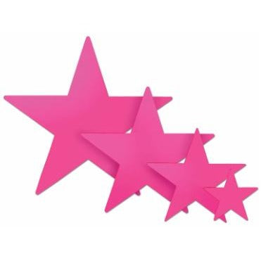 5-Inch Cerise Foil Star Decoration