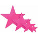 Cerise Foil Star Decoration, 15 Inch