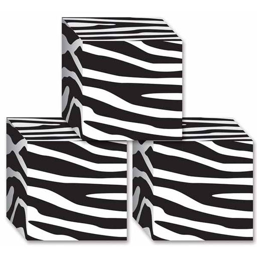 3"X3" ZEBRA PRINT FAVOR BOXES 3/PKG