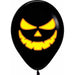 Sempertex Bright Pumpkin Black 11-Inch Latex Balloons, 50-Pack