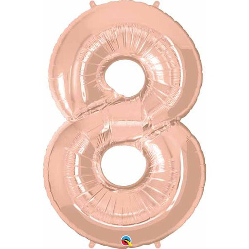 Rose Gold Number 8 Balloon, 34 Inch