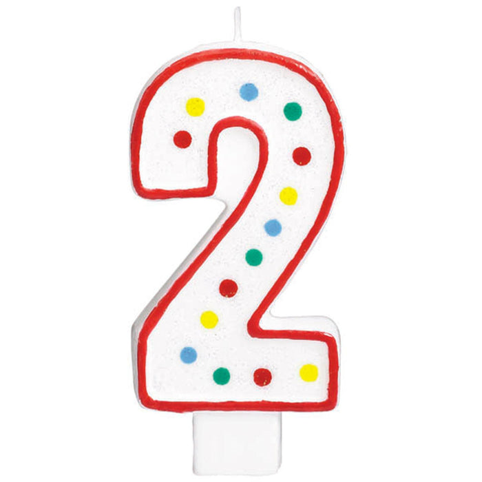 5" Numeral #2 Candles (12Cs/Pk)