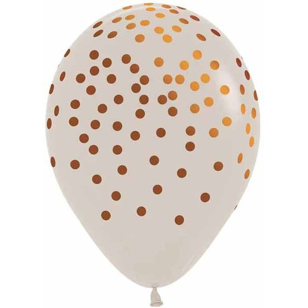 Sempertex Copper Confetti Print 11-Inch Latex Balloons, 50 Count