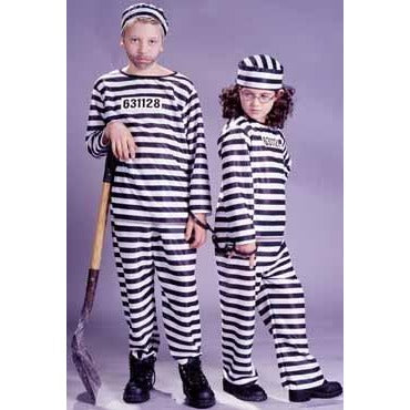 Kids' Jailbird Convict Costume, Medium 8-10