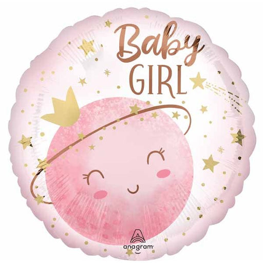 Little Moon Girl 18" Round Foil Balloon