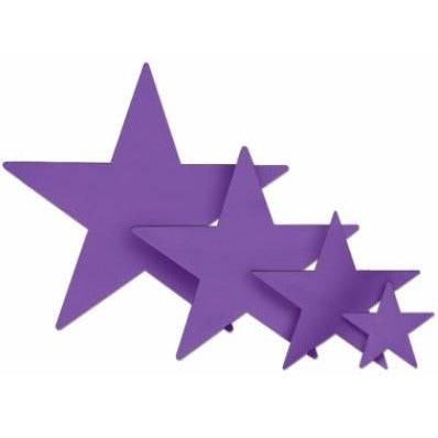Purple Foil Star Decoration, 5 Inch