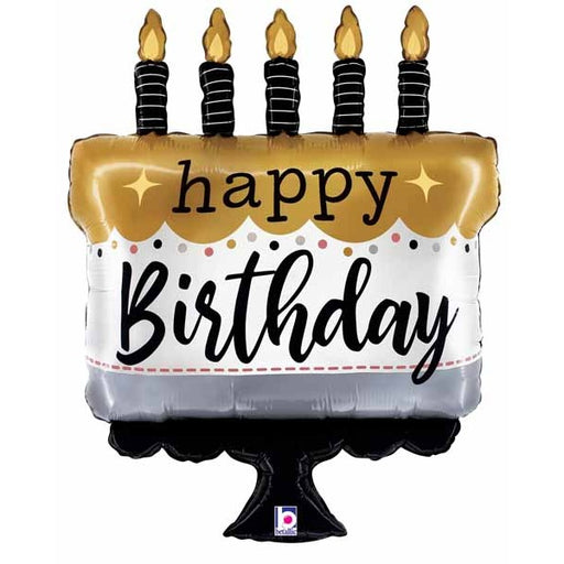28 Inch Satin Birthday Cake Foil Balloon