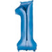 34-Inch Blue Number 1 Foil Balloon