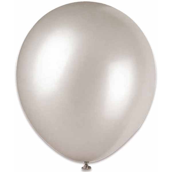Trico Silver 12-Inch Latex Balloons, 100 Pack