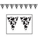 Cow Print Pennant Banner, 10 Inches x 12 Feet