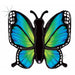 Blue Butterfly 46-Inch Holographic Foil Balloon