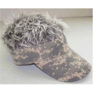 Light Camouflage Visor with Gray Hair