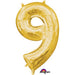 16-Inch Gold Number 9 Balloon