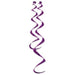 Purple Twirly Whirlys Metallic Decorations, 6 Pack