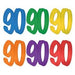 Number 90 Foil Silhouette Birthday Decoration