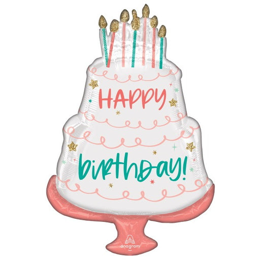 Happy Cake Day 28-Inch Foil Birthday Balloon
