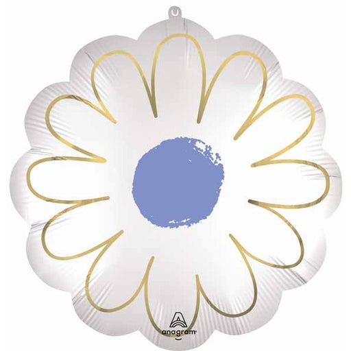 Satin Purple Daisy Foil Balloon, 21 Inch