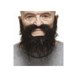Black Costume Moustache and Beard