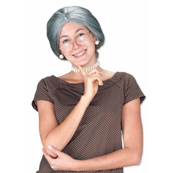 Gray Granny Costume Wig