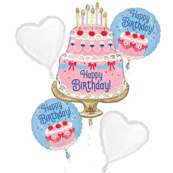 Cherries on Top Happy Birthday Foil Balloon Bouquet