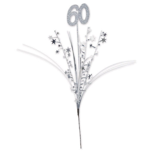 Glittered 60 Metallic Star Spray
