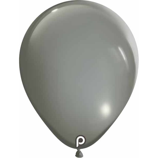 Prima Gray 11-Inch Round Latex Balloons, 100 Count