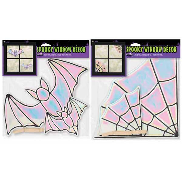 Iridescent Spooky Halloween Window Decor