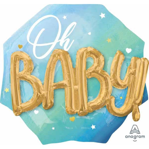 Blue Baby Boy Foil Balloon, 30 Inch