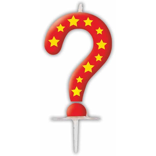 Stars Question Mark Birthday Candle