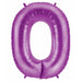 Megaloon Purple Number 0 Balloon, 40 Inch