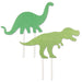 Dinosaur Green Glitter Cake Toppers (6/Pk)