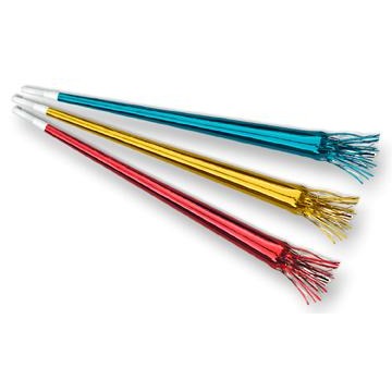 25-Inch Tasseled Trumpets in Assorted Colours, 3-Pack